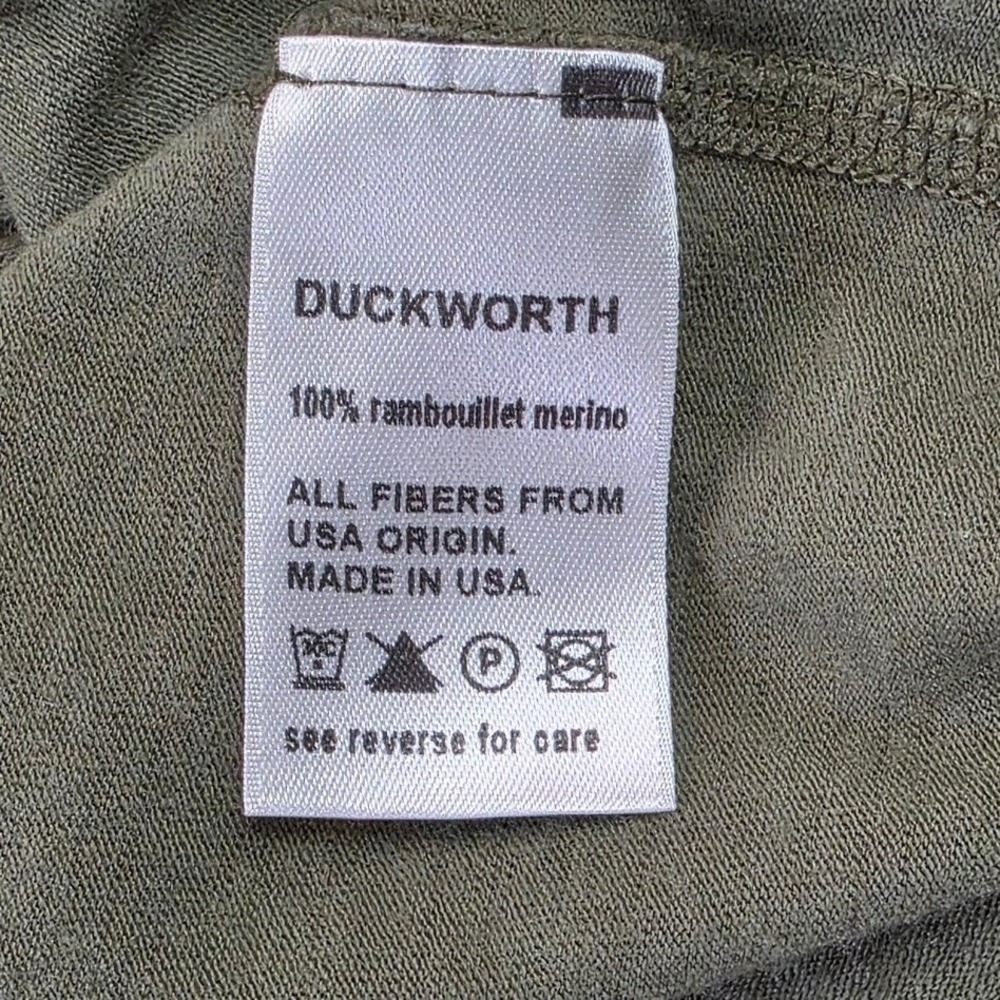 Duckworth Womens S 1/4 Zip Hoodie Olive Green 100% Rambouillet Merino Wool USA - Picture 6 of 11